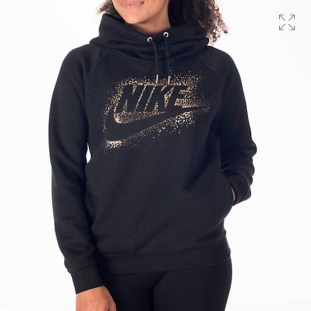 Nike rally metallic funnel neck